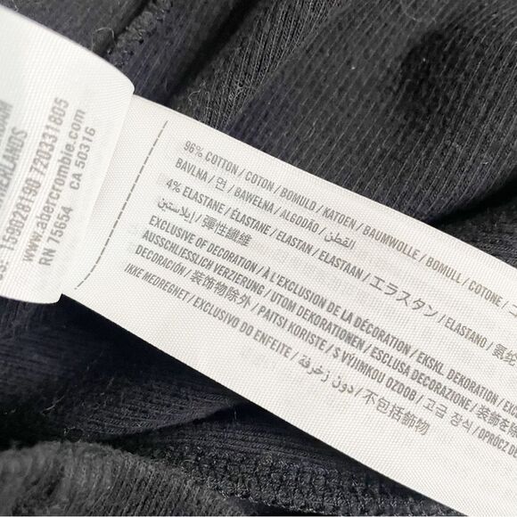 Abercrombie & Fitch A&F long sleeve ribbed knit mock neck mini dress black M - Picture 9 of 12